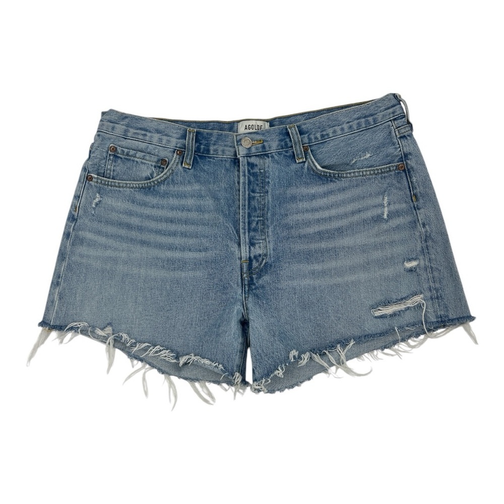 Agolde Distressed ButtonFly Denim Shorts SZ 32